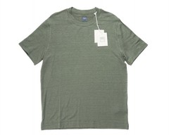 Fedeli $348 NWT Olive Green Extreme Linen Flex Short Sleeve T-Shirt (50 IT) M