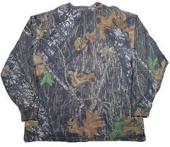 Vintage Camo Shirt Mens L Mossy Oak Break Up All Over Deer Hunting Long Sleeve
