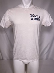 COORS BANQUET Beer Waterfall Seal White T-Shirt Tee Luv Men’s MEDIUM