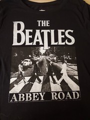 Beatles Tee Shirt Abbey Road Medium Black John, Paul George,Ringo