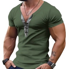 1pcs Mens Sexy Tees V-Neck Casual T Shirt Short Sleeve Slim Fitted Summer Tops