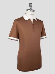 NEW KITON BROWN COTTON POLO KMZ29 EU 50 – US 40 – M KMZ29