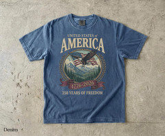 America 250th Anniversary 90s Graphic Style Comfort Colors Tshirt FREESHIP