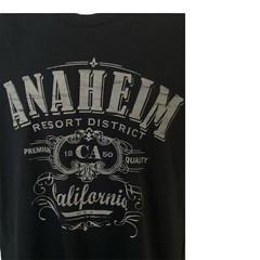 SUNA Mens Anaheim Resort District Graphic T Shirt Size M Blue Short Sleeve