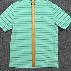 Greg Norman For Tasso Elba Performance Five Iron Tee Mens Size L Green Striped