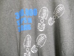 300,000 STEPS IN 30 DAYS T SHIRT SIZE 2XL GREY ZEROCANCER.ORG