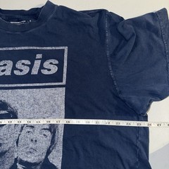 Oasis Abercrombie & Fitch Cropped T Shirt Size XL Blue Boxy Double Sided