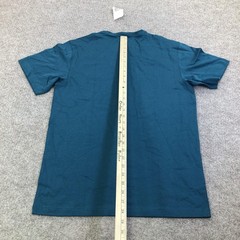 Eddie Bauer Shirt Mens Medium Meridian Blue Pocket Tee Tagless Sample Cotton