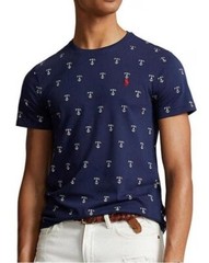Men`s POLO RALPH LAUREN crew neck T-shirt Classic Fit Size L XL 2XL Navy Blue