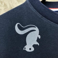 Thom Browne New Multi Animal Print Cotton Short Sleeve Navy T-Shirt Size 3XL