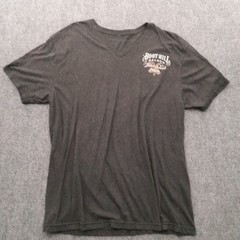 Boot Hill Saloon T Shirt Adult L Black V Neck Biker Motorcycles Daytona Beach