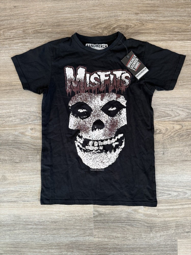 Misfits Rock Band Classic Skull Logo Adult Small Black T-Shirt New NWT