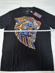 ¡Ay Güey! Men’s Lot of 5 Black Studded Graphic Print Crew Neck T-Shirt Size XL
