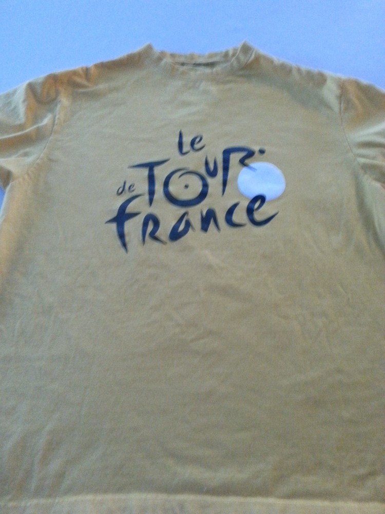TOUR DE FRANCE MENS TShirt Yellow Jersey Style Paris Cycling LANCE ARMSTRONG