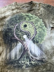 The Mountain Michael McGloin Tree of Life Yin-Yang T Shirt Size Large Tie Dye