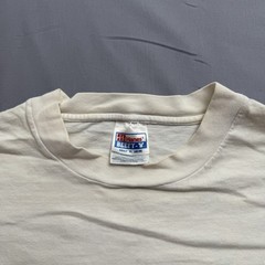 Hanes Beefy-T Vintage 90s Double-Sided Graphic Beige Unisex T-Shirt XL