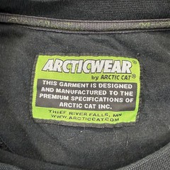 Arctic Cat Racing Snowmobile T-Shirt Men’s XL Embroidered Graphic Neon Black