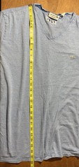 Lacoste Men’s Size 3XL (8) Blue w/ White Alligator Logo S/S V-Neck T-Shirt Tee