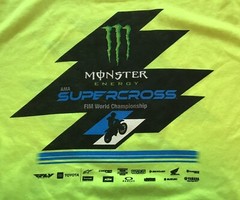 Monster Energy AMA Supercross FIM World Championship T-Shirt, Green, Size Large