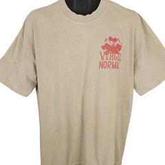 Virgil Normal T Shirt Mens Size XL Beige Plants Plants Plants Made In USA