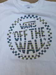 Vans Shirt Mens Medium Black Off The Wall Checkerboard Logo Graphic Tee T-Shirt