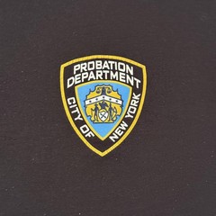 Vintage 90s New York City Probation Dept Shirt Mens M Black Police Graphic NYPD