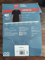 Hanes Premium Everyday Tee Tagless T-Shirts 6+1 Bonus Pack Black Size L (42–44)