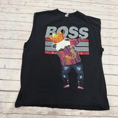 Boss Panda Chains Hip Hop Sleveless t-shirt, black Size 2XL