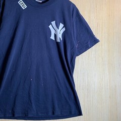 Vintage Jorge Posada Shirt Adult Size Large Blue Short Sleeve Men’s Pullover Y2K