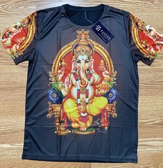Lord Ganesh Shri Ganesha Hindu Chakra Men Women Unisex T-shirt M/L polyester