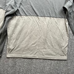 Adidas Shirt Mens Large Gray Climalite Two Tone Long Sleeve Athletic Tee L