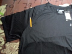 4XL NWT Under Armour 100% Poly black Ultra Light Tech 2.0 Damaged Shirt