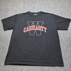 Carhartt Men’s 2XL WIP / Shadow Script T-Shirt Black University Arc Logo