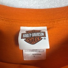 Harley Davidson I RODE THE DRAGON L Smoky Mtn Long Sleeve Y2K Orange Rare US129