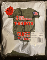Duke Tactical T-Shirts 50/50 Cotton Poly Olive Drab 3 Pack Size XL X-Large