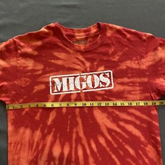 The Migos T Shirt Adult Medium Red Bleach Acid Wash Rap Hip Hop Music Quavo