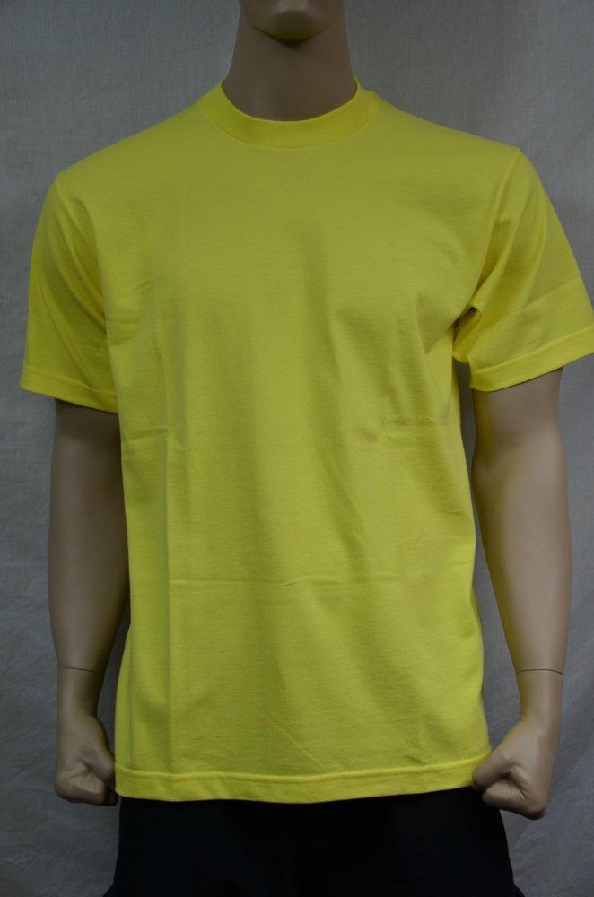6 NEW PRO5 SUPER HEAVY WEIGHT T-SHIRT YELLOW TEE PLAIN BLANK COTTON S-5XLT