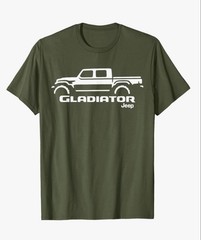 mens jeep Gladiator t shirt X-Large olive green /white logo