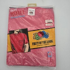 Vintage Fruit of the Loom Men’s Size Small 34-36 Pocket T-Shirt 1991 Pink ~ NOS