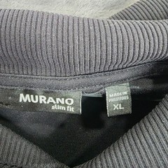 Mens Murano Slim Fit Black T Shirt V Neck Ribbed Collar Long Sleeve Size XL