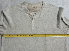 Faherty Thermal Knitwear Henley Gray Men’s XXL Waffle Knit
