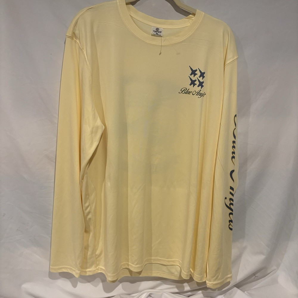 Blue Angels Vapor Light Weight Long Sleeve Yellow Shirt