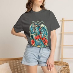Y2K Surfcore Glass Lobster Lifeguard T-Shirt Graphic