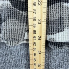 Pro Club Shirt Mens Large Gray Camo Thermal Heavyweight Waffle Knit Long Sleeve