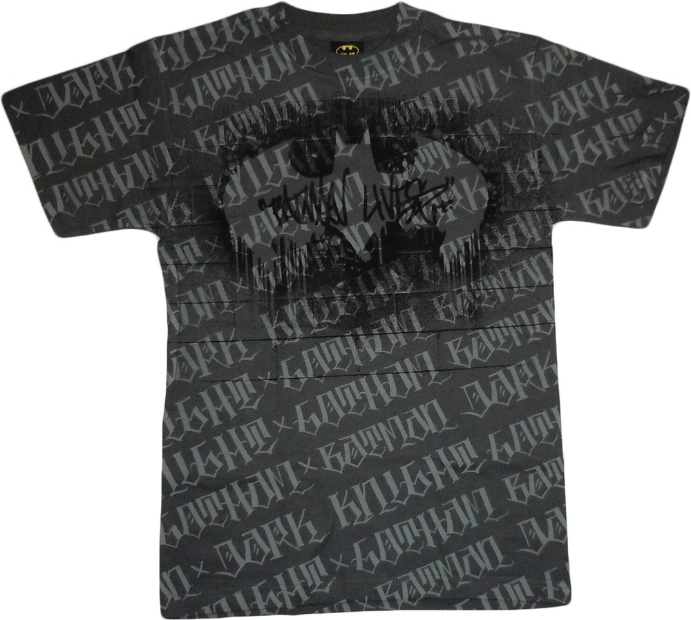 DC Comics Dark Knight Batman Lives Charcoal T-Shirt Official License Fifth Sun