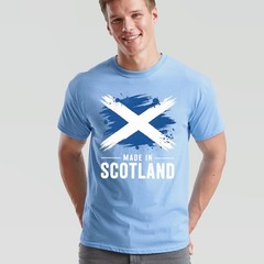 Made In Scotland Unisex T Shirt Scottish Flag Football Rugby Fan Patriot Top New