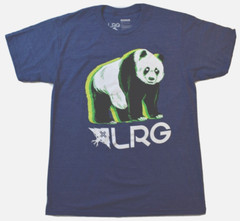Lifted Research Group LRG Mens Navy Heather Wavy Panda Shirt New S-3XL