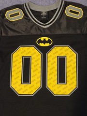 Batman DC Comics 00 Graphic Print Jersey V-Neck T-Shirt Mens S Black/Yellow