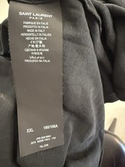 SAINT LAURENT Paris Tie Dye T-Shirt Tee Rive Gauche Archive Logo Black XXL $550