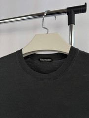 Tom Ford Black T Shirt Men Luxury Designer Minimalist Premium Cotton Tee Size:L
